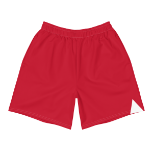 Athletic Shorts x Limited Logo x white on red