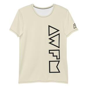 Athletic T-shirt x Sidewinder Outline Edition x black on cream - Front