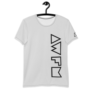 Athletic T-shirt x Sidewinder Outline Edition x black on grey - Front hanging view