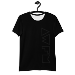 Men’s Athletic T-shirt x Sidewinder Outline Edition x Black on Black