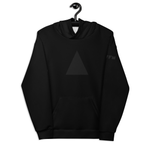 Special Edition x Monotone x Men’s Activewear Hoodie x Black on Black - Front hanging