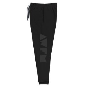 Men's Joggers x Classic Sidewinder x Black on Black - Left side front view