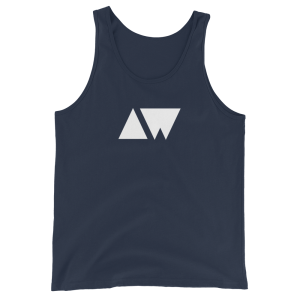 Men's Tank Top x AW Edition x white on navy - Front view