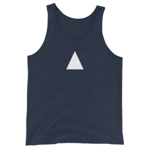 Men’s Tank Top x Limited Logo x white on navy - Front view