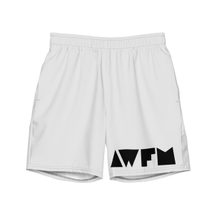 Men's Swim Trunks x Classic x black on light grey - Front